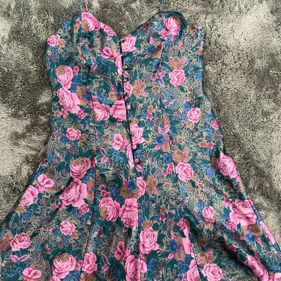 Vintage Victoria Secret Floral Nighty GOLD LABEL - Picture 1 of 3